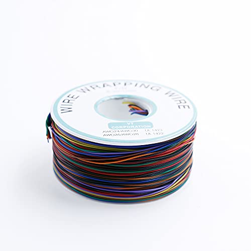 Treedix Solder Copper Hookup Wire Wrapping Jumper Wire Core Tinned PVC Coated Tin Plated 105 Celsius Cable Roll