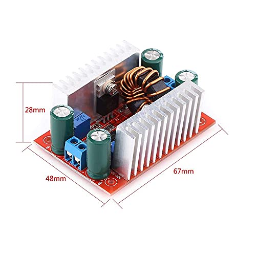 Treedix 400W DC-DC Step-up Boost Converter, Constant Current Power Supply Module Input DC8.5V to 50V High Power Constant Voltage Constant Current Boost Power Module LED Boost Driver