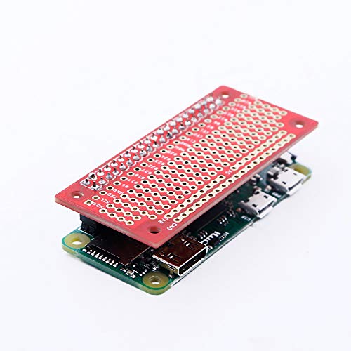 Treedix Compatible with Raspberry Pi Zero 2pcs GPIO Protoboard Breadboard HAT with Female Pin Connector PCB Prototyping Board （unwelding）
