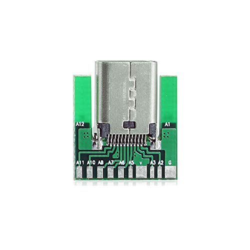 Treedix DIY 24pin Scheda di Prova per Connettore Presa Femminile USB 3.1 Tipo C Tipo SMT con Scheda PC (Femmina)