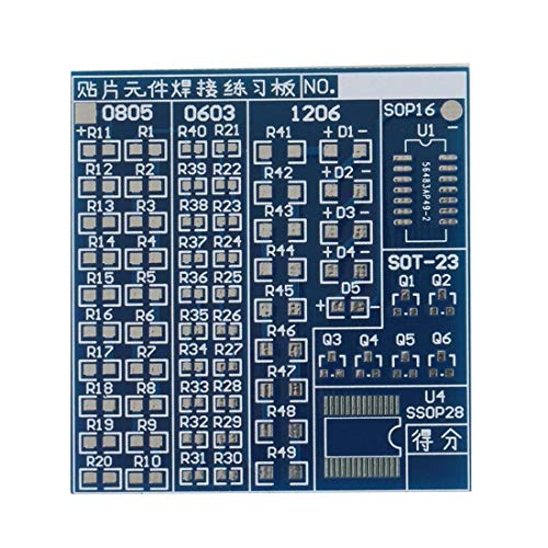 Treedix Kits DIY de Soldadura de Práctica con Placas PCB Azules y Componentes SMT Duraderos
