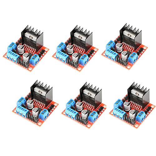 Treedix 6個 L298N モータードライブコントローラーボード デュアルHブリッジモータードライブモジュール Arduino DCステッピングモーターロボットスマートカーと互換性あり