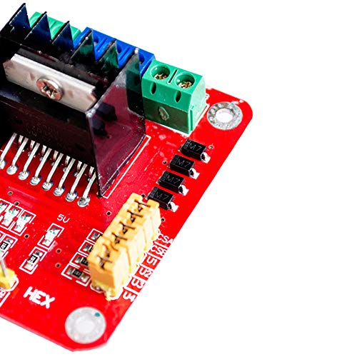 Treedix 2 pcs L298N Motor Drive Board Dual H-Bridge Motor Drive Module Compatible with Arduino Board DC Stepper Motor Robot Smart Car