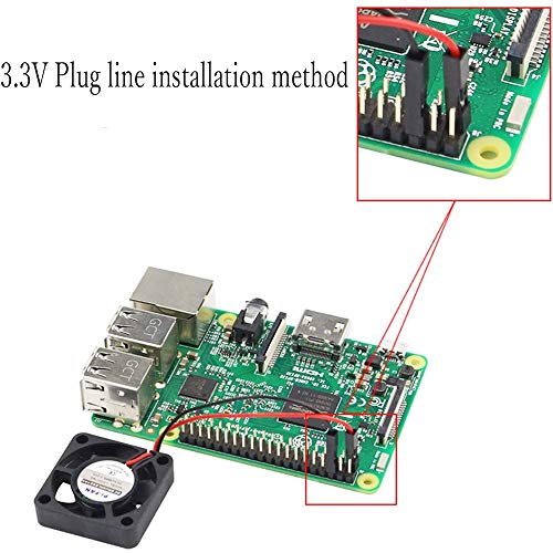 Treedix ブラシレス CPU 冷却ファン 30x30x7mm ヒートシンク クーラー ラジエーター コネクタ 分離端子インターフェース 3.3V-5V Raspberry Pi ファンおよびロボット プロジェクト冷却システムと互換性あり (2個)