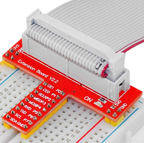 Treedix GPIO Breakout Expansion Kit Compatible with Raspberry Pi, T-Type Expansion Board, 26 Pin Male - Female - Male Extension Cable