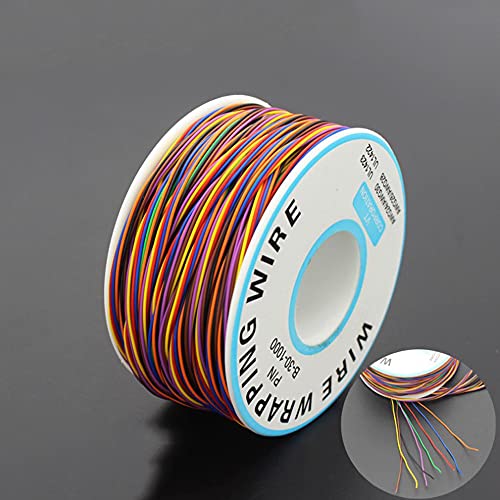 Treedix Solder Copper Hookup Wire Wrapping Jumper Wire Core Tinned PVC Coated Tin Plated 105 Celsius Cable Roll