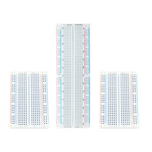 Treedix Kit de Plateau de Prototypage Sans Soudure PCB MB-102, 830 Points, Compatible avec les Kits de Démarrage Arduino pour Débutants