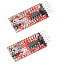 Treedix 2pcs 3.3V 5V FT232RL FTDI Mini USB to TTL Adapter Board Compatible with Arduino Mini Port