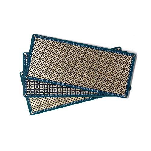Treedix 3 pcs Solderable BreadBoard Split Design Universal Board PCB Prototype Shield Board Double Sided Tinned Gold Plated Holes Compatible with Arduino Kit Raspberry Pi Prototyping and Testing