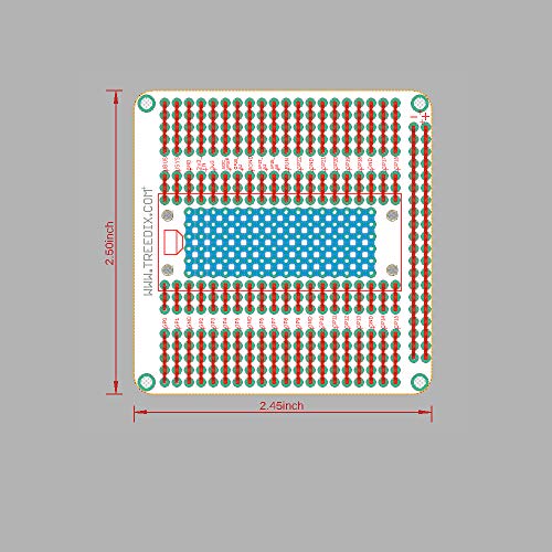 Treedix Compatible with Raspberry PI PICO Expansion Board PCB Shield Board Gold Plated Finish with Pin Header