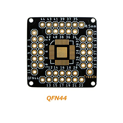 Treedix 8pcs TQFN44 to TQFN48 0.5mm Pitch SMD to DIP Mounting Adapter PCB Proto Breakout Board