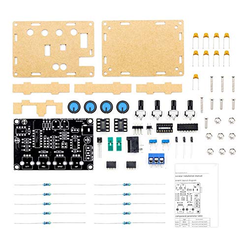 Treedix ICL8038 低周波信号発生器 DIY キット 正弦波/三角波/方形波/互換順方向/逆方向出力 5Hz~400KHz 調整可能な周波数 アクリルケース付き