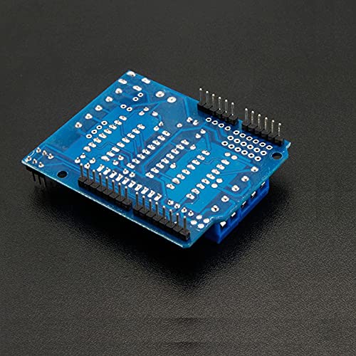 Treedix L293D DC Motor Drive Shield Stepper Motor Drive Shield Expansion Board Can Control DC/Stepping Motor/Steering Gear at The Same time Compatible with Arduino Duemilanove