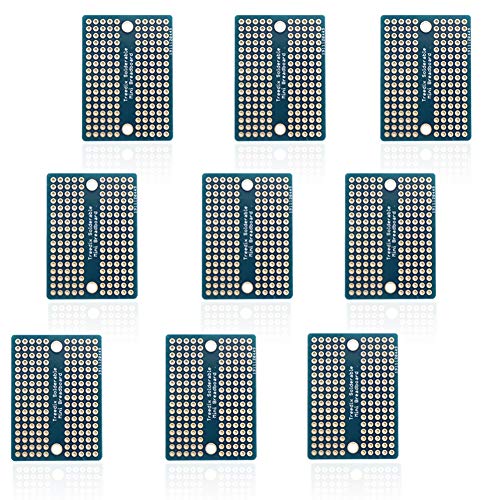 Treedix Solderable BreadBoard PCB Prototype Shield Board Double Sided Tinned Gold Plated Holes