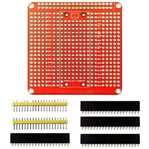 Treedix Compatible with Raspberry PI PICO Expansion Board PCB Shield Board Gold Plated Finish with Pin Header