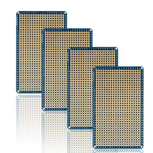 Treedix 4 pcs Solderable BreadBoard Universal Board PCB Prototype Shield Board Double Sided Tinned Gold Plated Holes Compatible with Arduino Kit Raspberry Pi Shield Prototyping and Testing